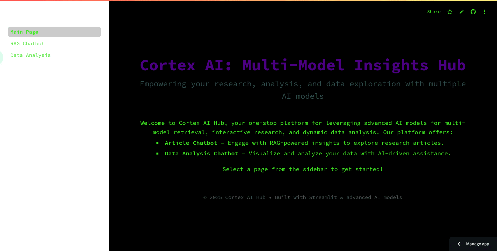 Cortex AI: Multi-Model Insights Hub