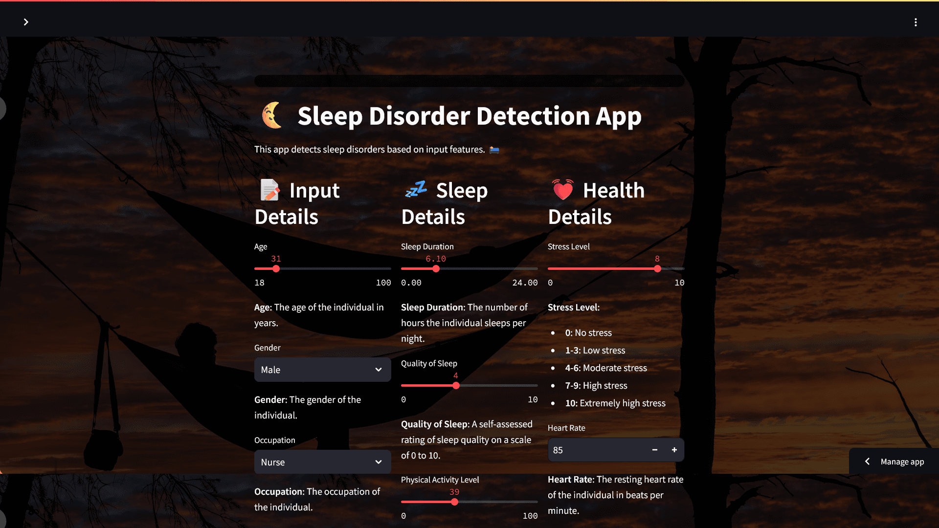 Sleep Disorder Detection App